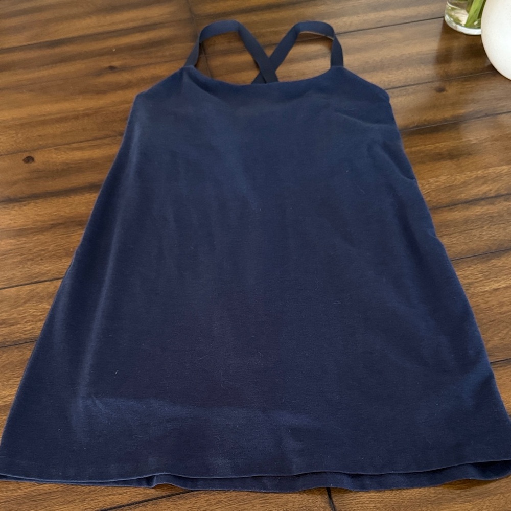 Women's Navy Crossback A-Line Dress
